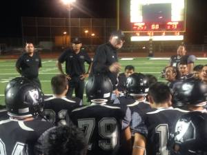 Rivera Coach Campos Talking to Players